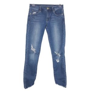 Articles of Society distressed crop skinny jeans